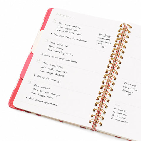 2027 Cherry Hearts Weekly Diary