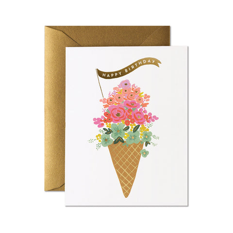 Ice Cream Birthday Greeting Card