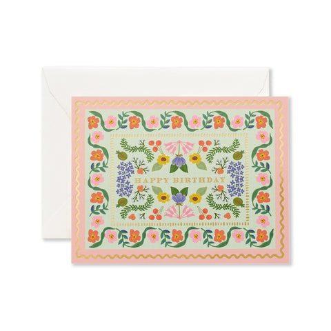 Sicily Garden Birthday  Greeting Card