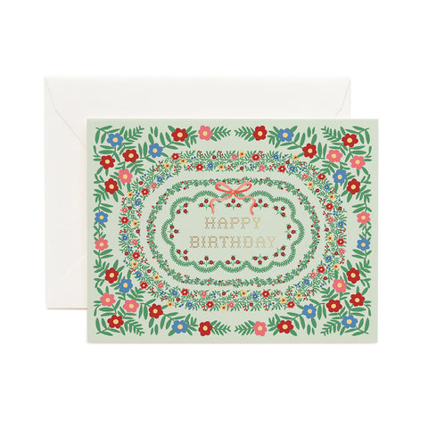 Rosette Birthday Greeting Card
