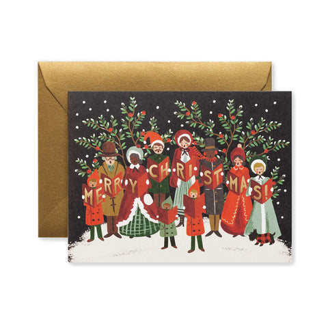 Christmas Carolers Greeting Card