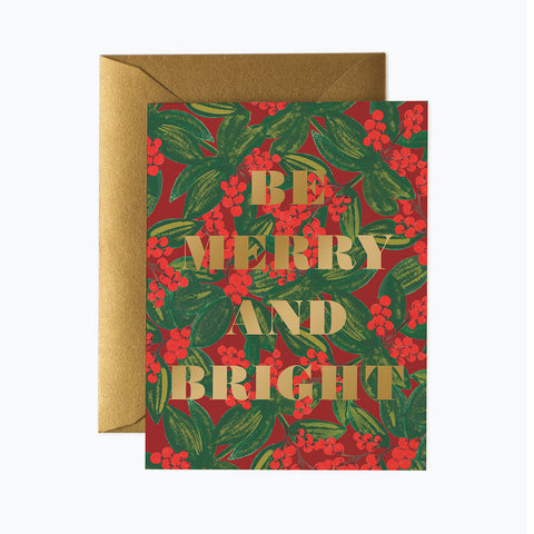 Merry and Bright Berry Greeting Card