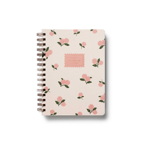 Pink Hydrangea Spiral Notebook