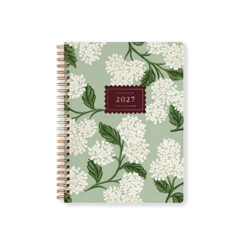 2027 Sage Hydrangea Weekly Spiral Planner