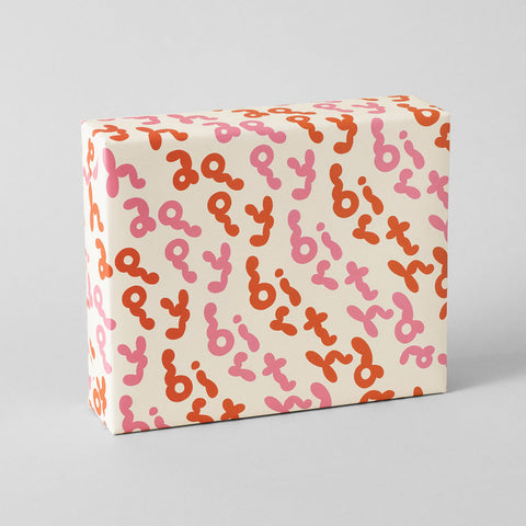 Happy Birthday Bubble Writing Wrapping Sheet