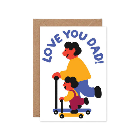 Love You Dad Scooter Greeting Card