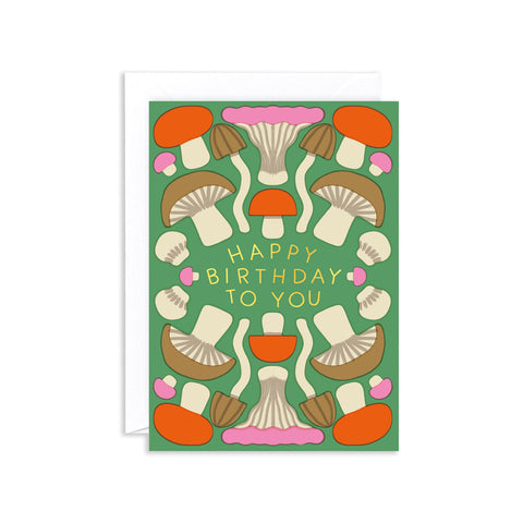 Happy Birthday Mushroom Greeting Card