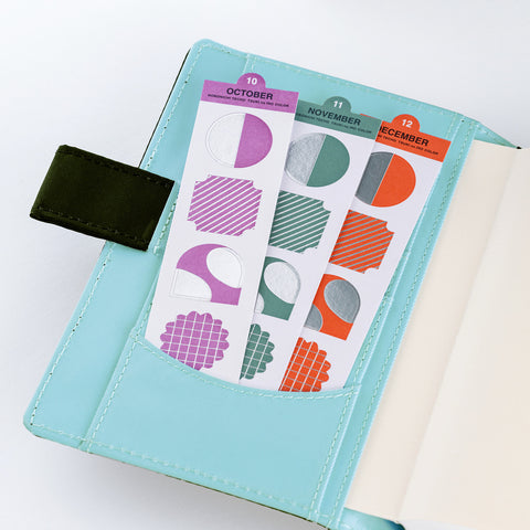 TSUKI no IRO Bookmark-Style Foil-Pressed Stickers