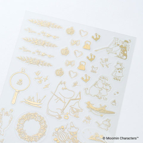Moomin Foil-Stamped Clear Stickers