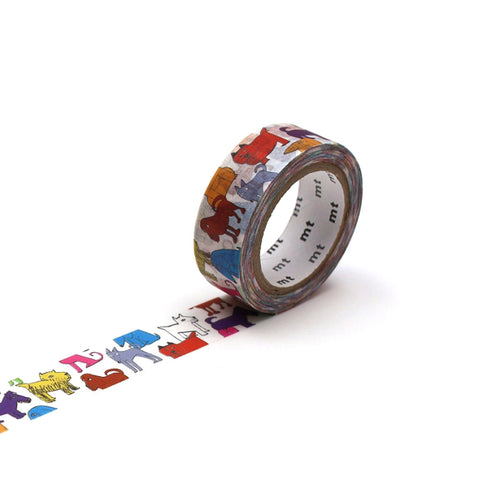 Lisa Larson Colourful Dog Washi Tape Single Roll