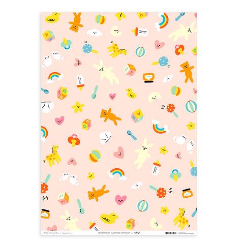 Hey Baby Wrapping Sheet